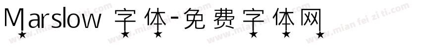 Marslow 字体字体转换